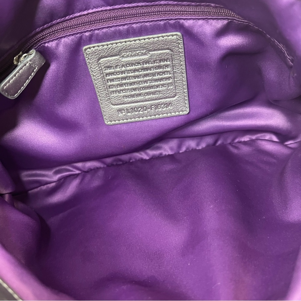 Coach Gray and Silver Signature Hobo Shoulder Bag - Picture 15 of 16